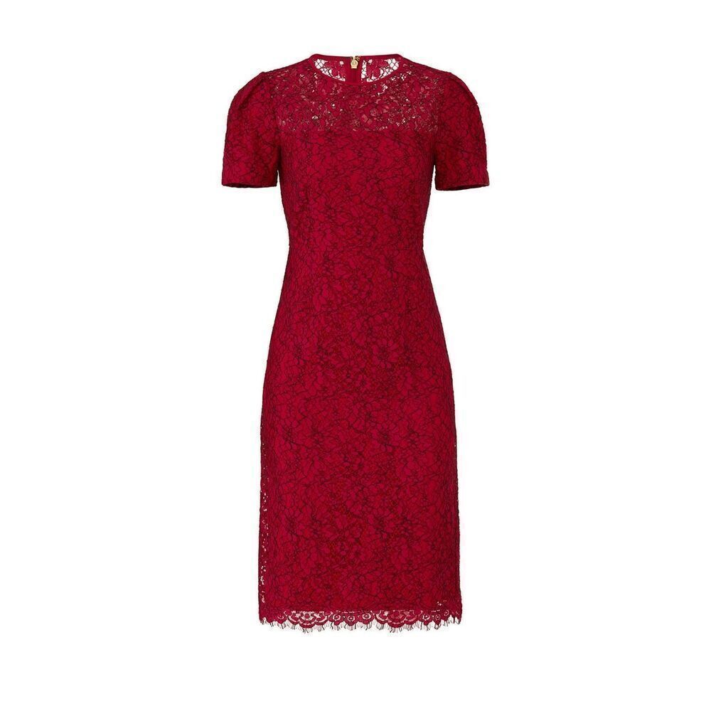 Draper James Women's Collection Lace Sheath Dress Red Size 4 Reg $250